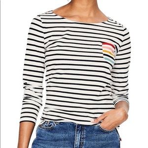 Boden Breton Stripe Colorblock Long Sleeve Top